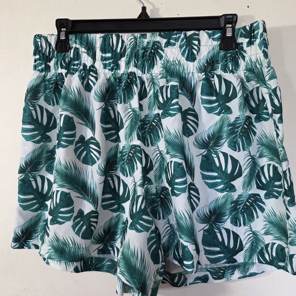 Tropical Leaf Print Skirt
